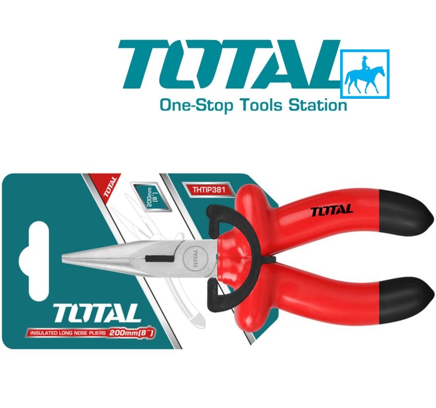 Kìm Điện Mỏ Dài Cách Điện 8inch 200mm TOTAL THTIP381