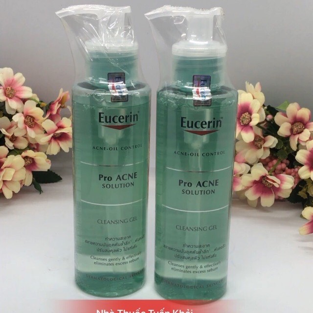 Sữa rửa mặt eucerin eucerin pro acne solution cleansing gel cho da dầu mụn