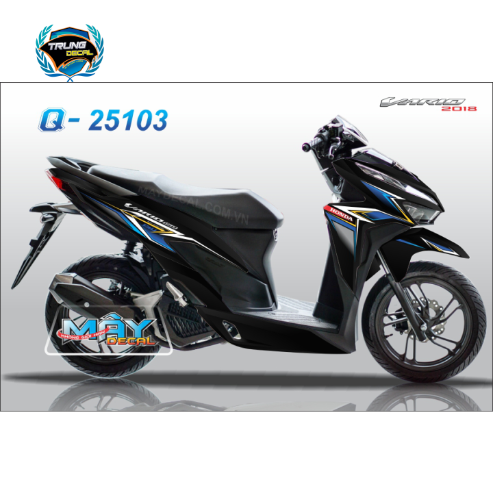 Tem rời xe vario 150 xanh đen 25103