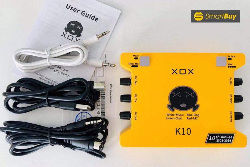 Soundcard Livestream XOX K10 10th phiên bản Tiếng Anh