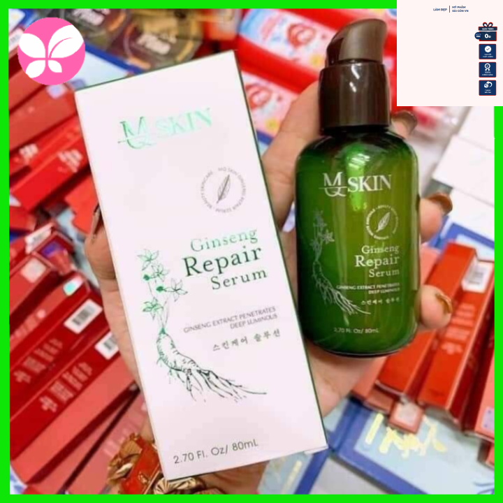 Serum thay da nhân sâm mq skin - tái tạo da ginseng repair serum 80ml