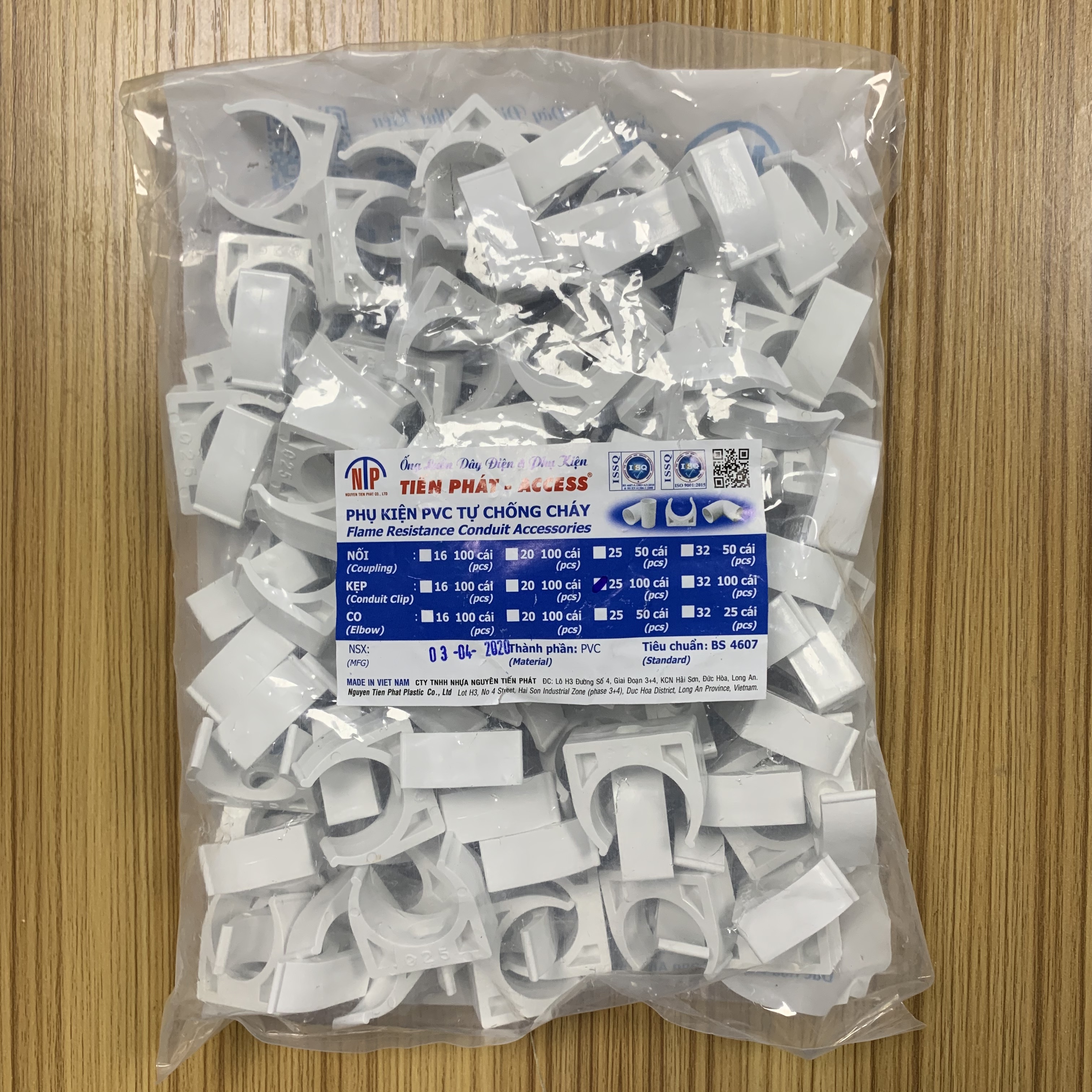 [HCM]Kẹp đỡ ống điện ⌀25 -  100 Cái / Bịch