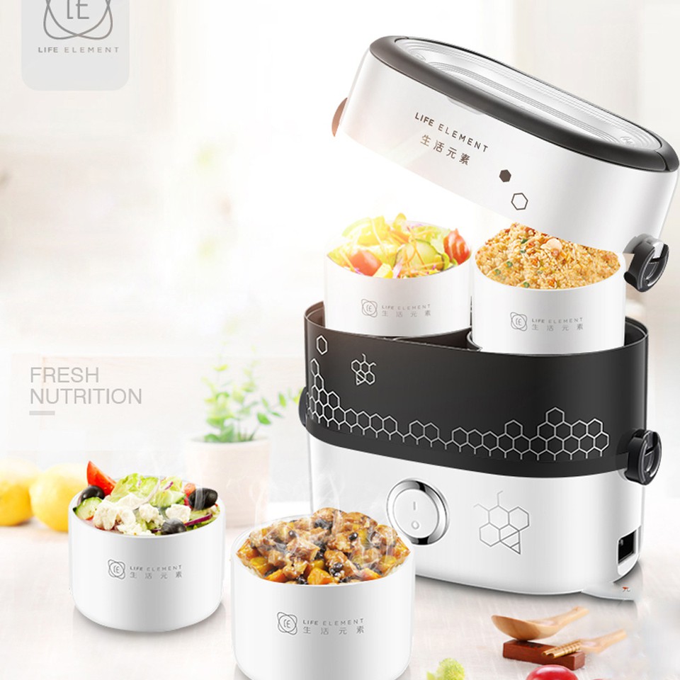 Hộp cơm điện 4 bát gốm sứ Life Element
