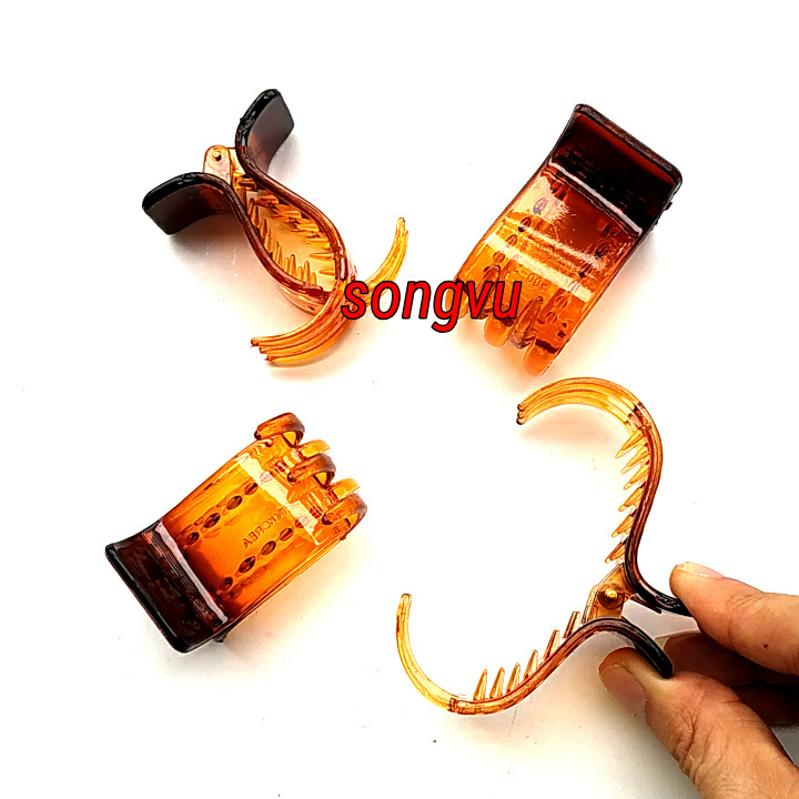 Cặp tóc càng cua 5 răng (Lố 12 chiếc mix màu đen nâu)