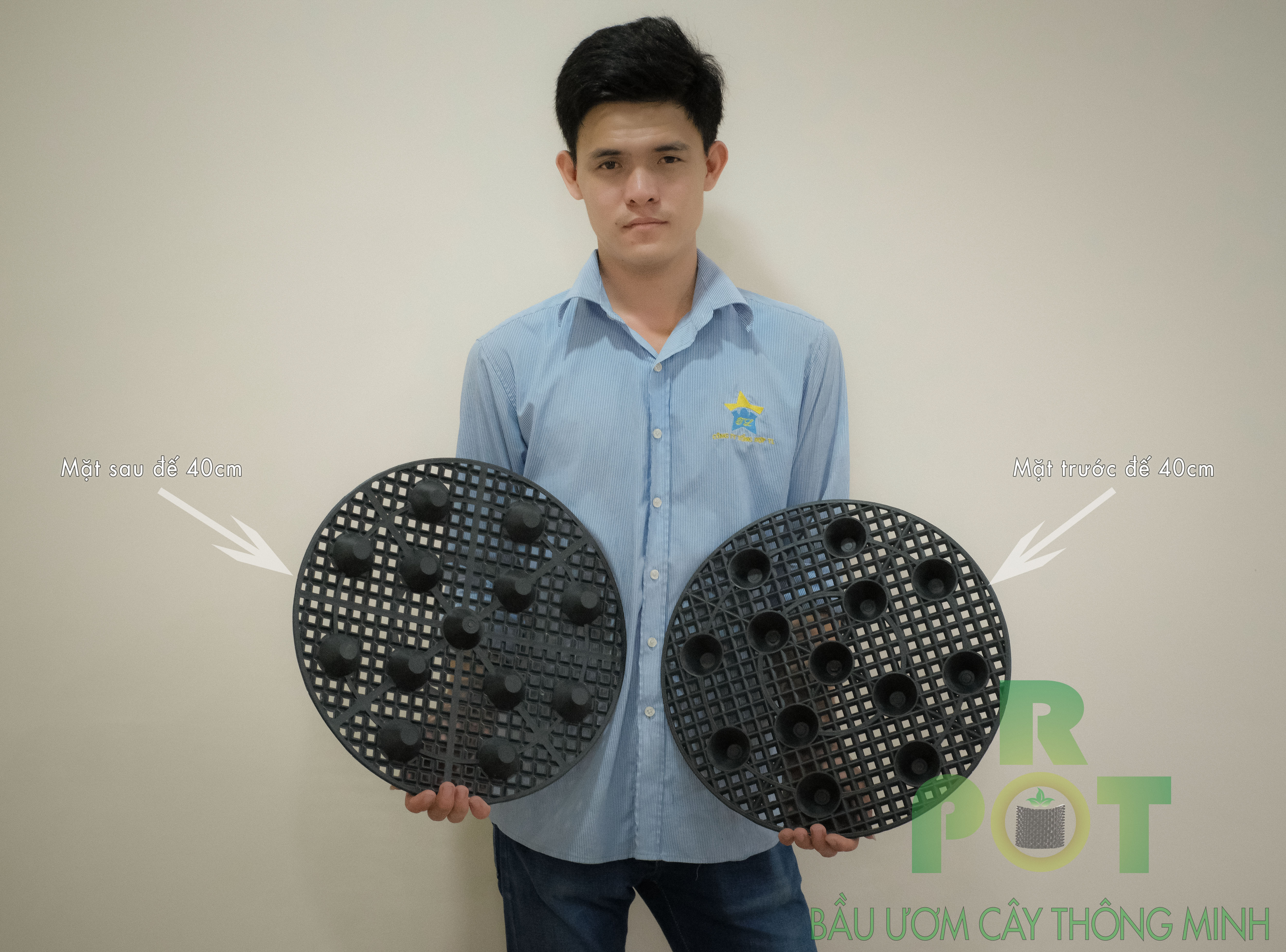 Đế lót bầu ươm cây thông minh ROPOT ĐK 40cm
