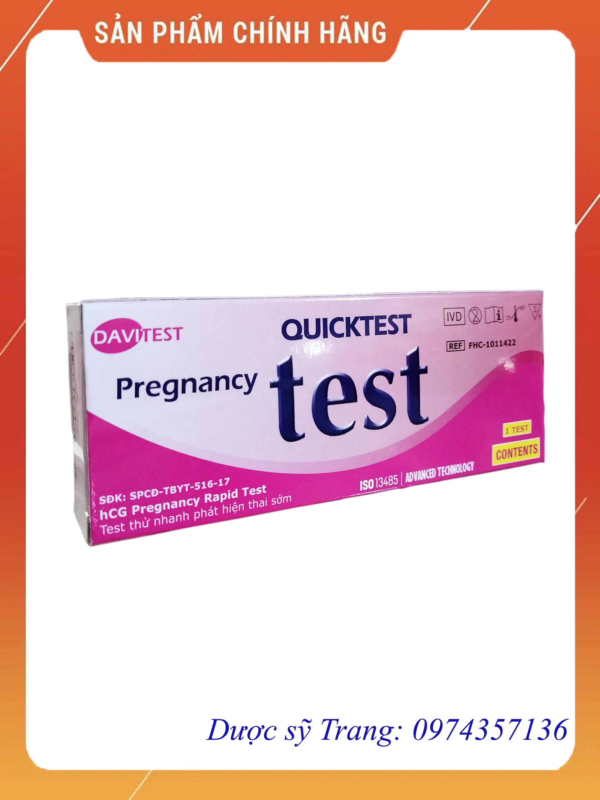 CHE TÊN SP Que thử thai chính xác QUICKTEST thử nhanh phát hiện thai sớm