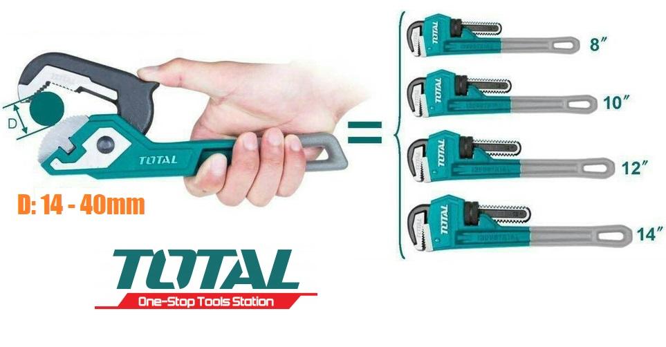 Mỏ lết mở ống 250mm 10inch Total THT171102