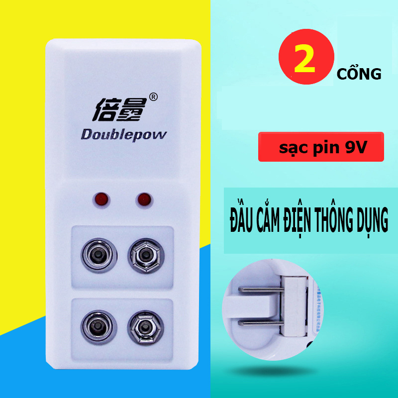 Bộ sạc pin 9V (pin vuông) Doublepow DP-B09