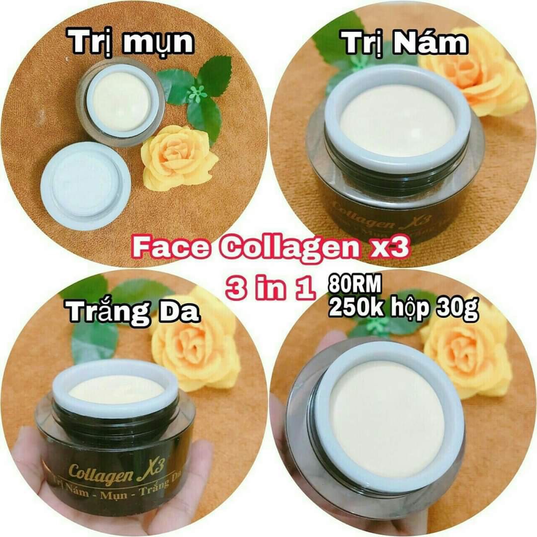 KEM FACE COLLAGEN X3. siêu phẩm  trắng da