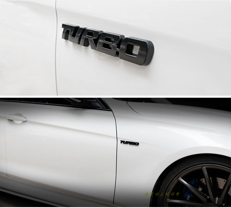 [HCM]Tem chữ TURBO trang trí xe-Model 3