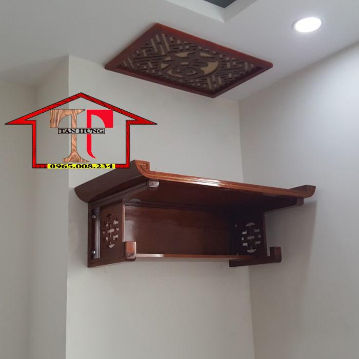 bàn thờ treo gỗ sồi kích thước 48x89 cm