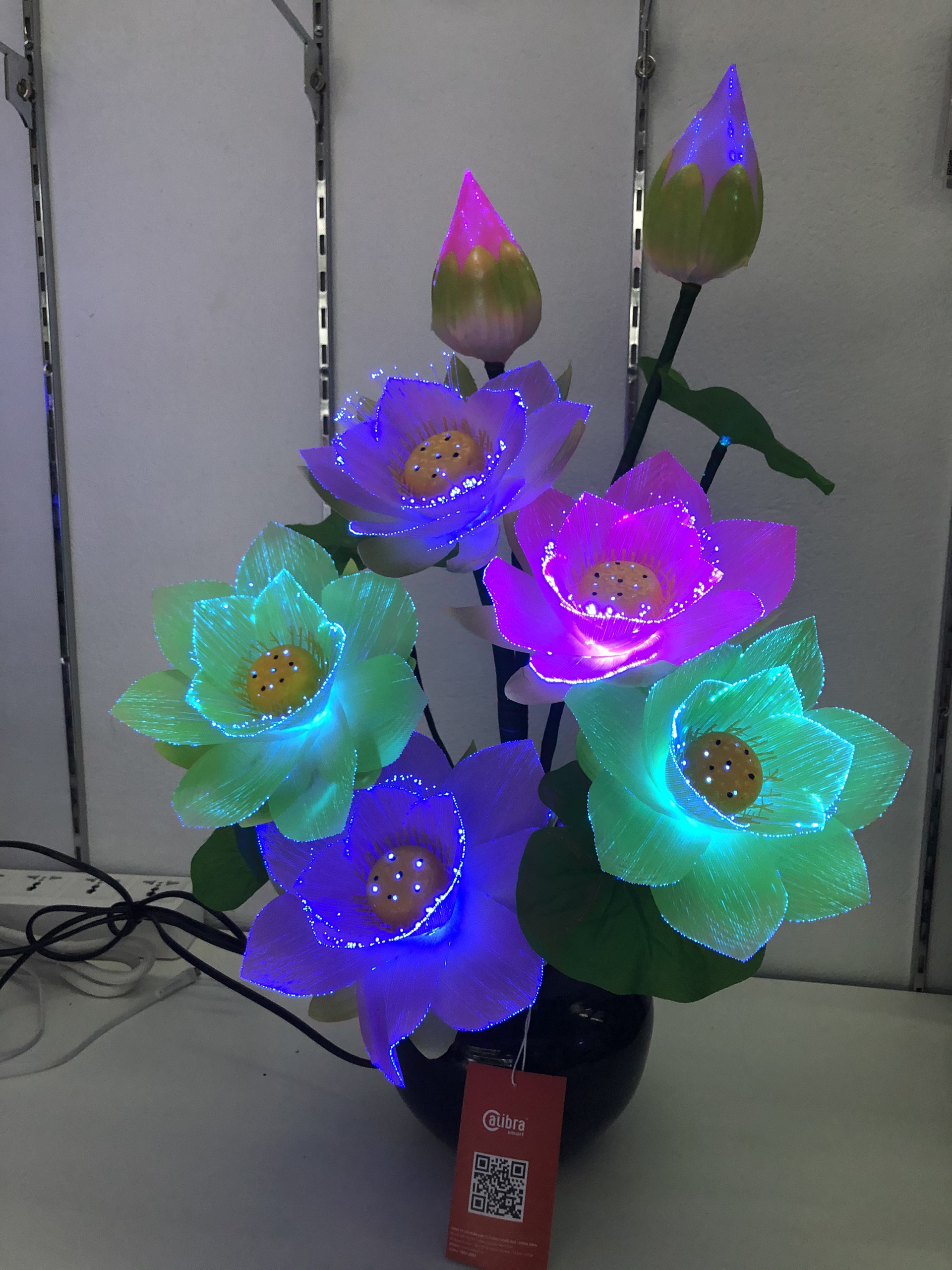 BÌNH HOA ĐÈN LED-BÌNH HOA SEN-HOA TRANG TRÍ