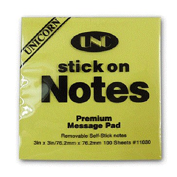 Combo 3 xấp Giấy note 3x3 UNC vàng