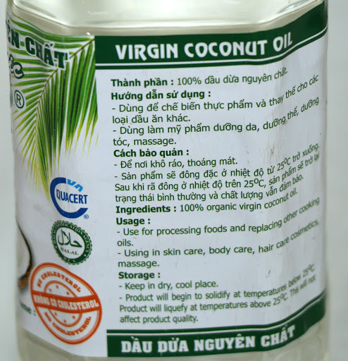 {CHAI PET 250ML} DẦU DỪA NGUYÊN CHẤT ÉP LẠNH ORGANIC VIETCOCO