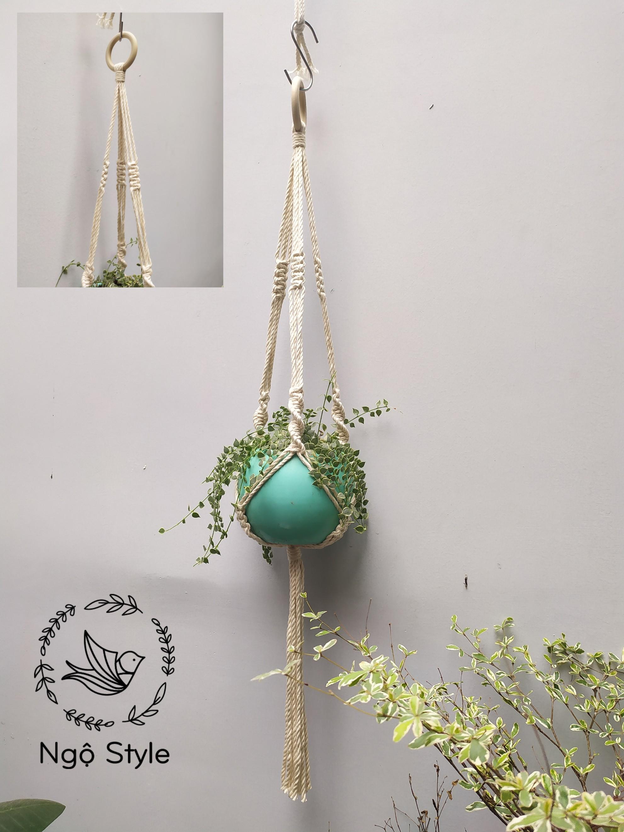 [HCM]Giỏ treo cây dây treo cây Macrame