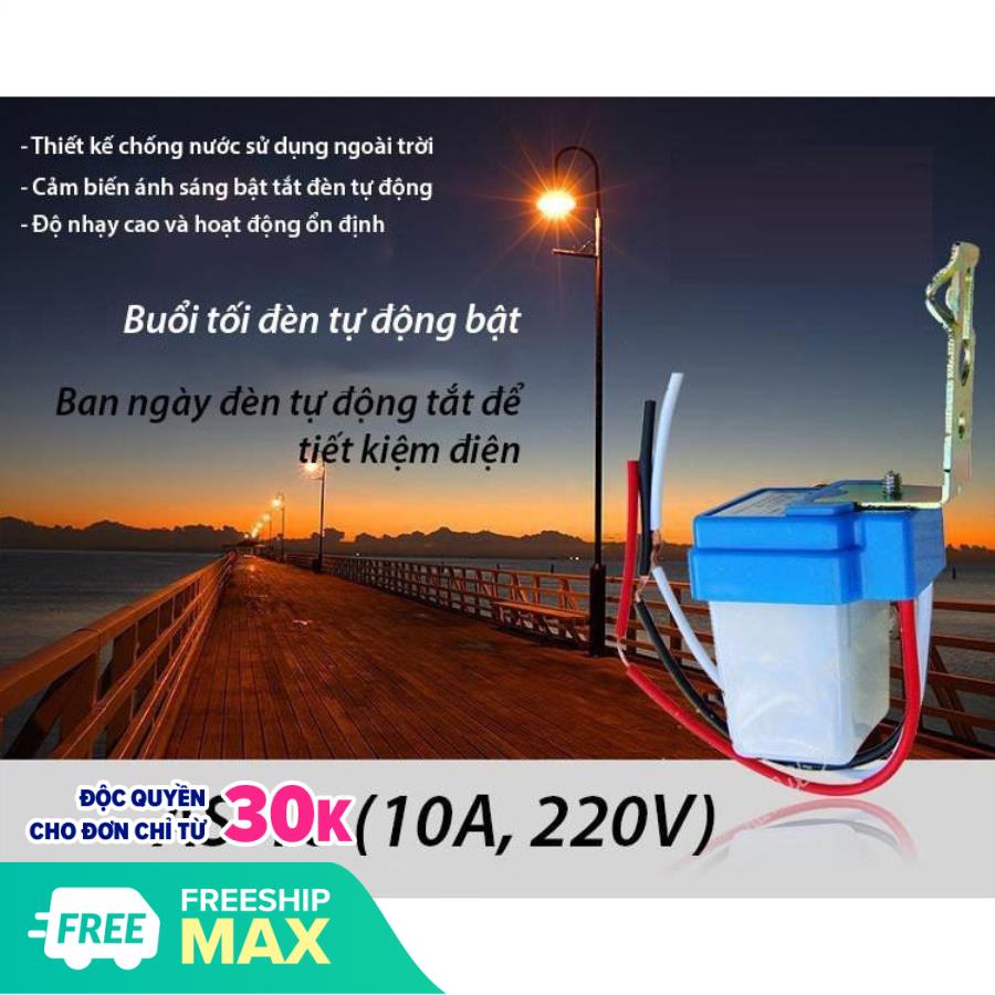 Công tắc cảm ứng ánh sáng 10A AS-10 (Xanh phối trắng)