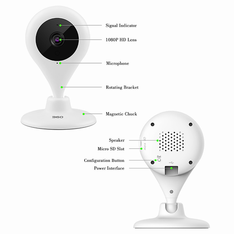 Camera IP WiFi 360 Qihoo D606/1080P