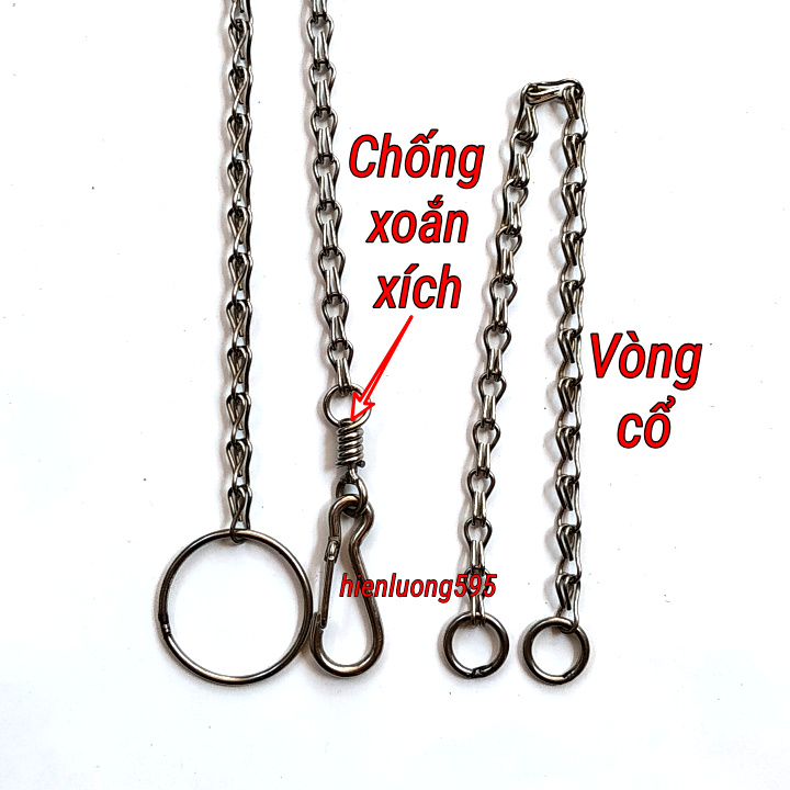 Xích chó mèo inox size nhỏ