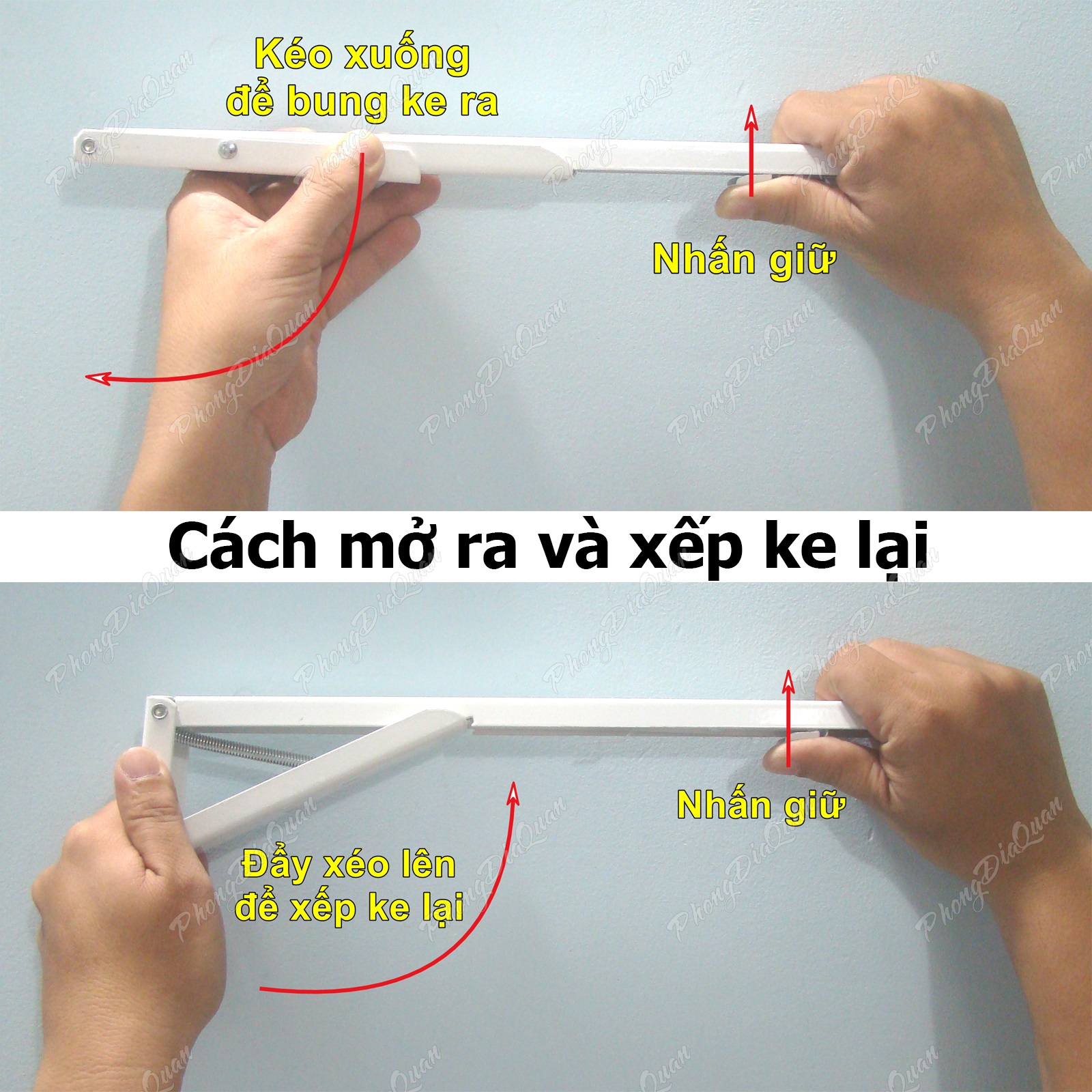 Ke gập 34cm  Ke gấp Ke xếp Bản lề gập