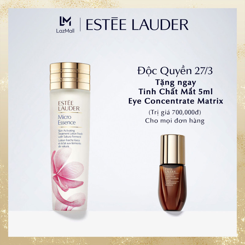 Nước dưỡng tinh chất với men hoa anh đào Estee Lauder Micro Essence Skin Activating Treatment Lotion Fresh with Sakura Ferment 200ml