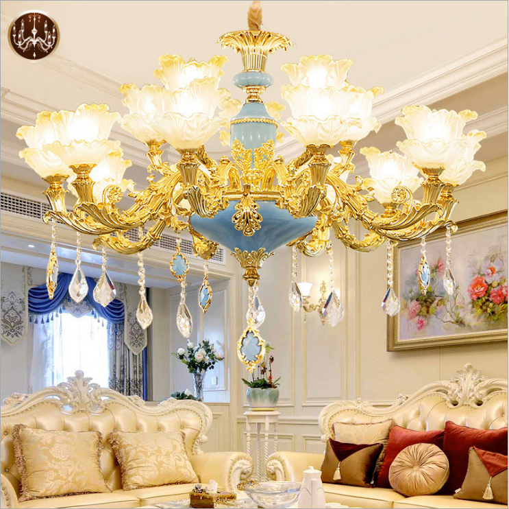 Đèn Chùm 15TAY ALUX-VIP  ( 3 phiên bản màu) Cao Cấp Chất Liệu Thân Đúc, Chao Đúc Đặc Trang Trí Phòng Khách Nhà Hàng, Khách Sạn, Cực Sang Trọng [Tặng kèm bóng led cực sáng đẹp và bảo hành 10 năm]