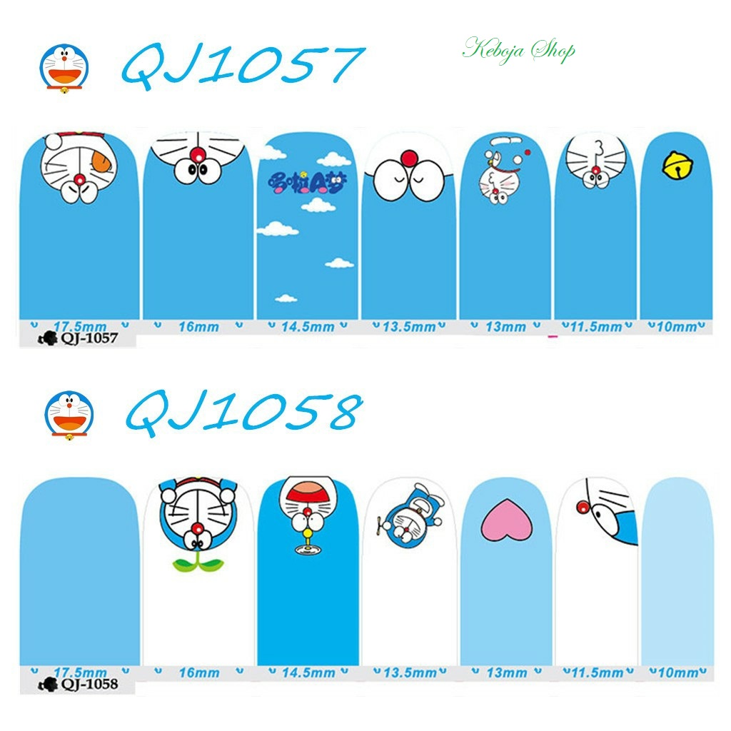[HCM]Dán móng tay họa tiết hoạt hình dễ thương Doremon Doraemon