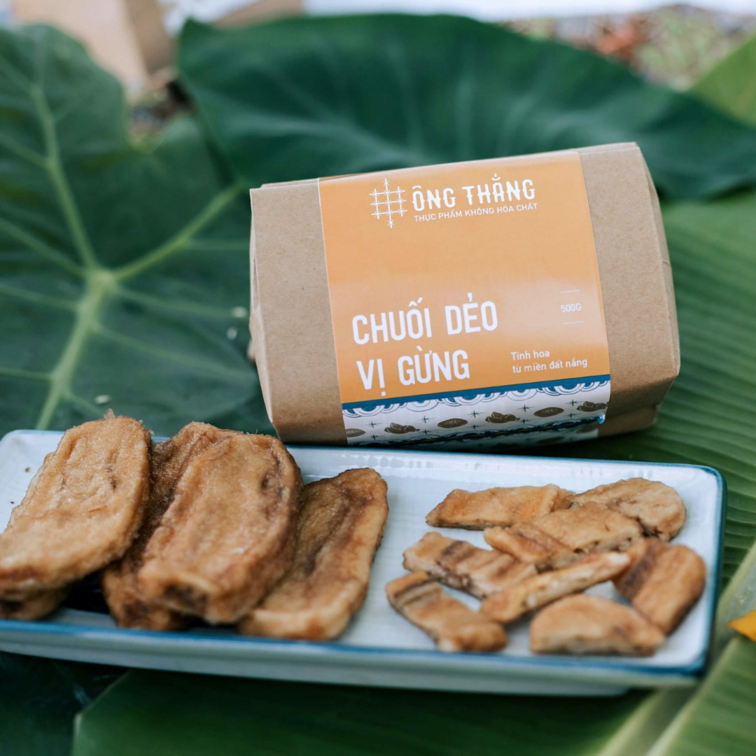 Chuối dẻo vị gừng ÔNG THẮNG - 500g