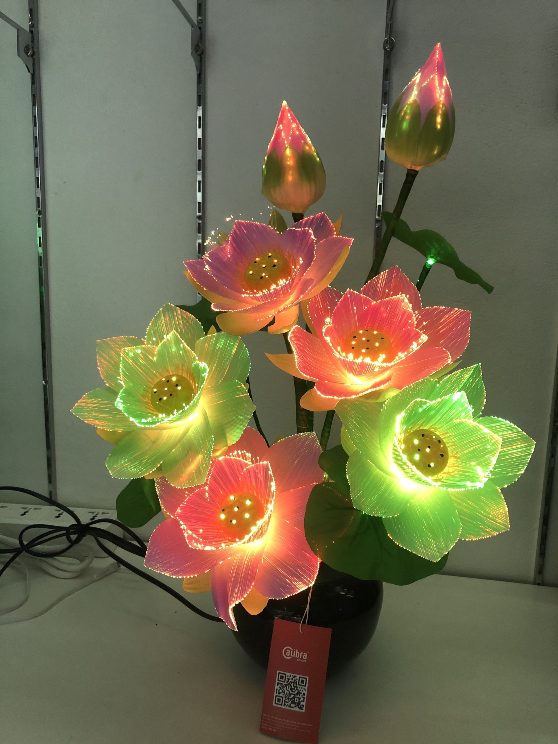 BÌNH HOA ĐÈN LED-BÌNH HOA SEN-HOA TRANG TRÍ