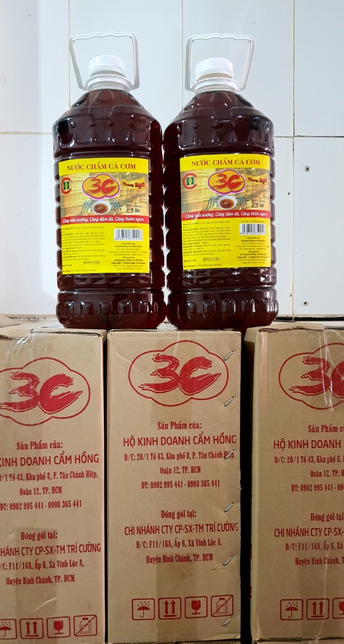Thùng 5 lít nước chấm cá cơm 3C càng chấm càng ăn càng ngon cao cấp