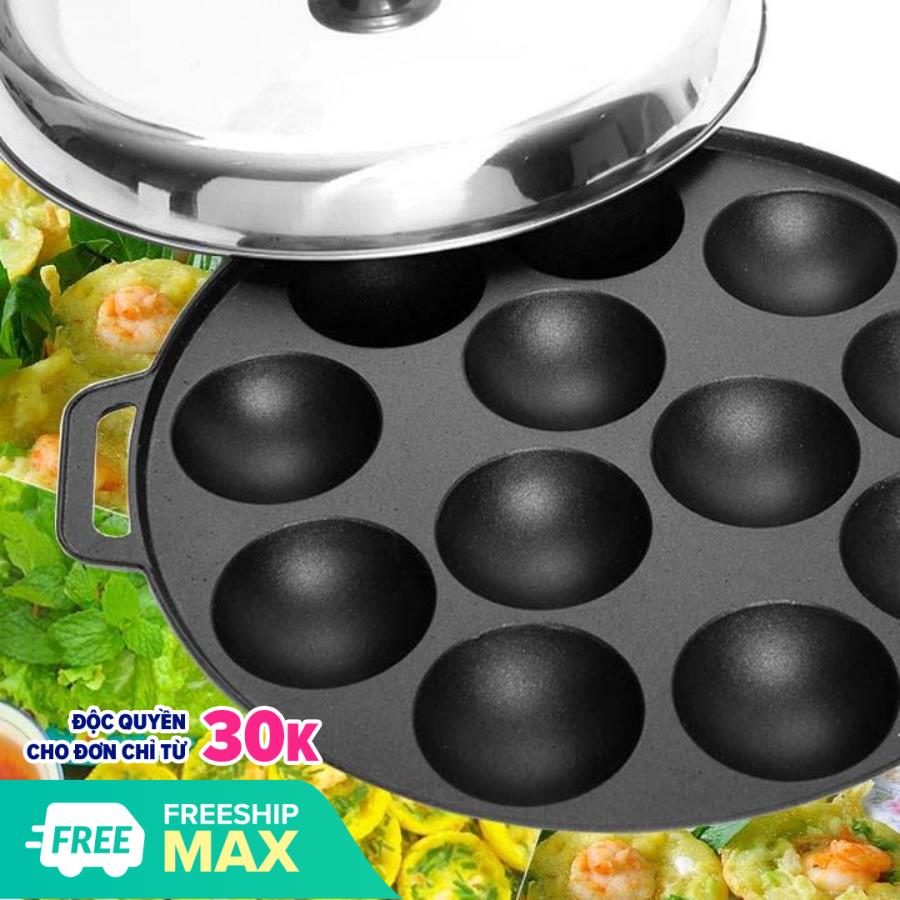 Khuôn Đổ Bánh Khọt 10 Lỗ kèm nắp tiện dụng làm nhiều loại bánh tiện dụng cho gia đình bạn /Xuất xứ: Việt Nam- Sản phẩm gồm: khuôn 10 lỗ + nắp
