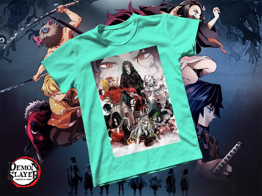 [HCM]Áo thun Cotton Unisex - Anime - Kimetsu no Yaiba - Ngũ đại thượng huyền và Muzan