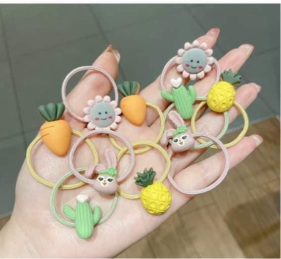 Set 10 dây cột tóc cho bé siêu cute mẫu ngẫu nhiên