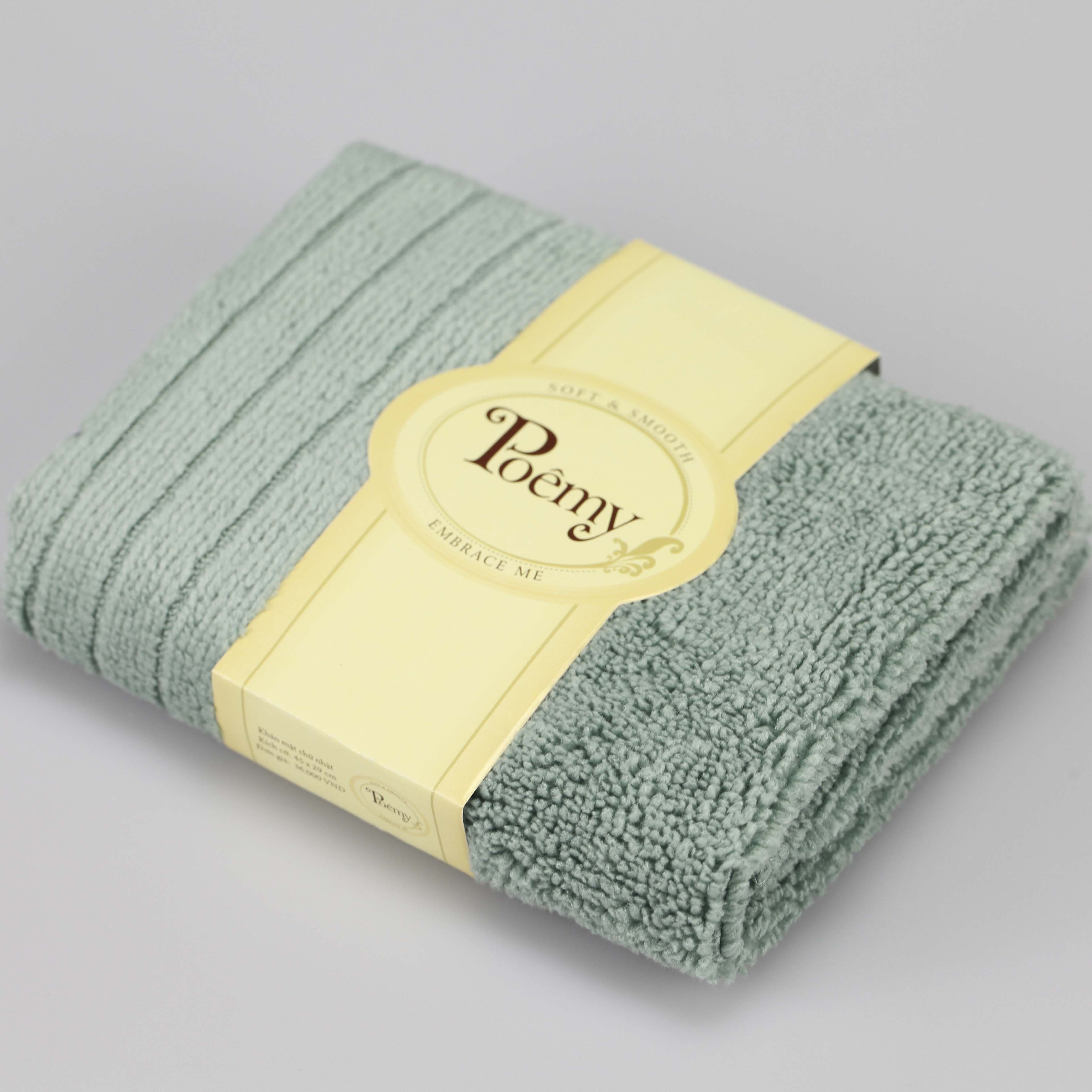 khăn Poemy - khăn lau tóc kích thước 48x95 (khách chat với shop để yêu cầu màu sắc)