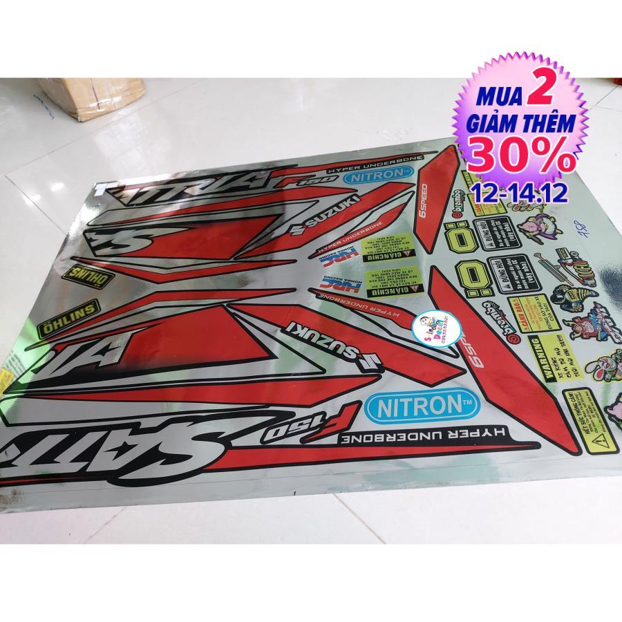 Tem Satria Fi Crom cao cấp tặng logo