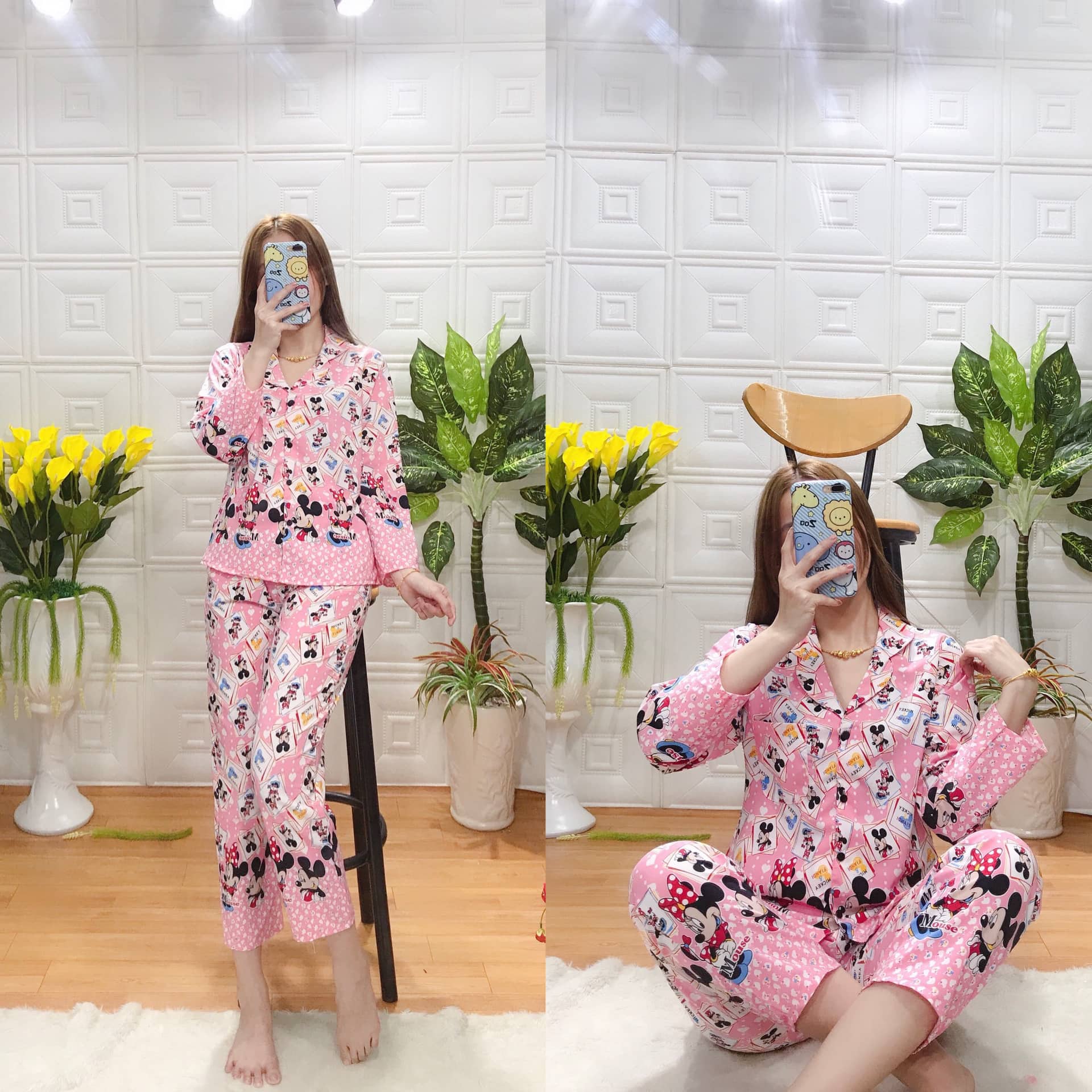 [HCM]Đồ ngủ nữ - Đồ bộ lụa satin cao cấp