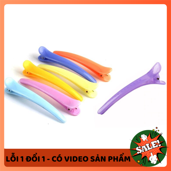 Kẹp tóc mỏ vịt - Combo 10 kẹp tóc mỏ vịt nhựa trơn, không bị tuột, dễ ghim vào tóc, không làm đau tóc - Kẹp Tóc Chuyên Dụng Salon