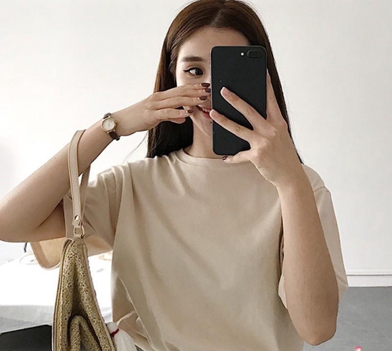 [HCM]Áo thun nữ trơn cổ tròn thời trang
