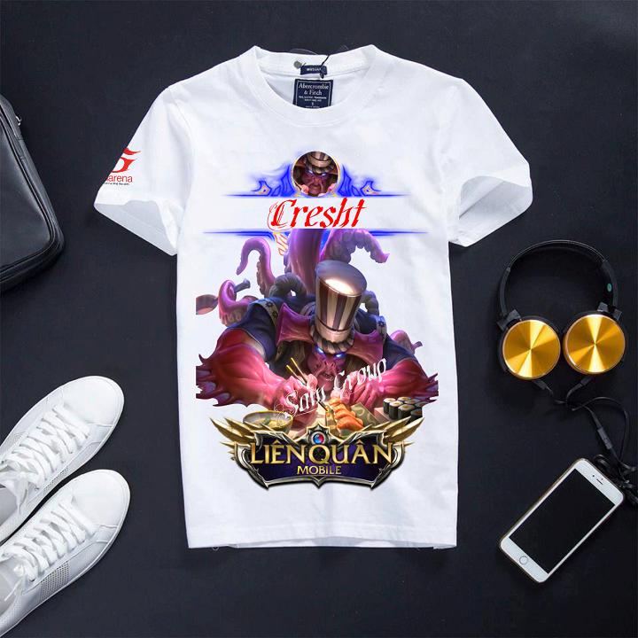 Áo liên quân mobile cổ tròn màu trắng - cresh susi