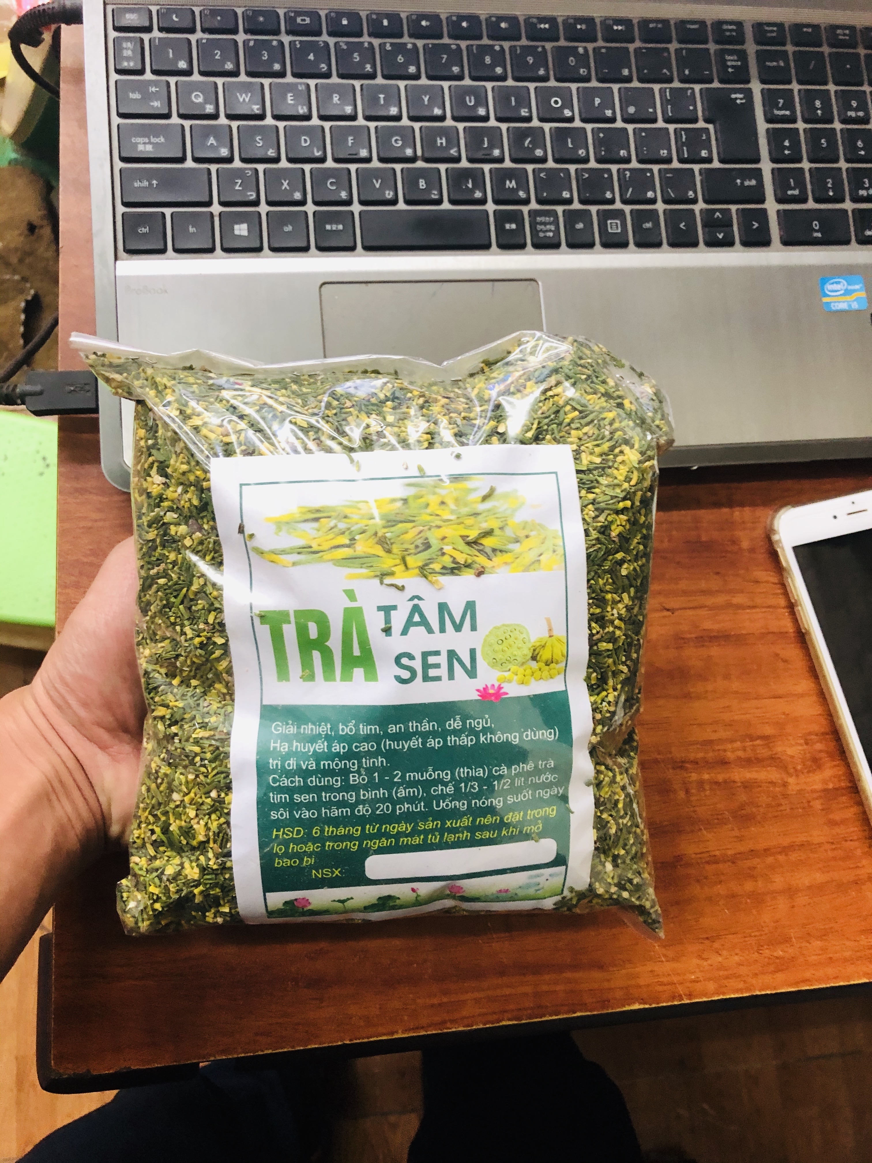 500gr Tâm Sen Khô Sao Vàng