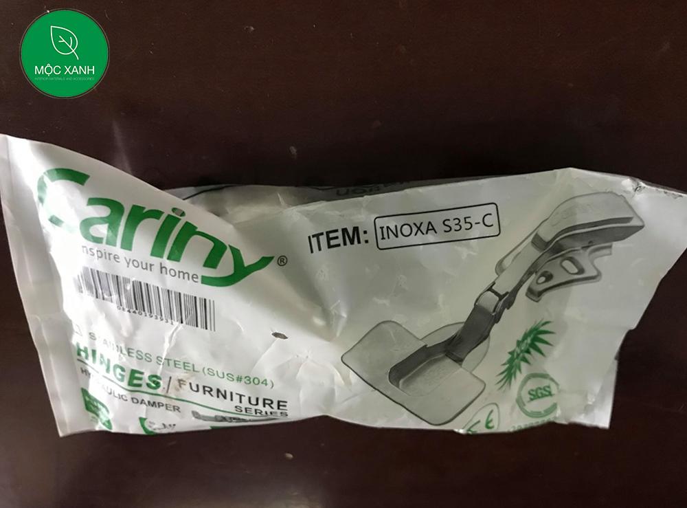 Bản lề thép góc mở 110 độ Cariny Inoxa S35