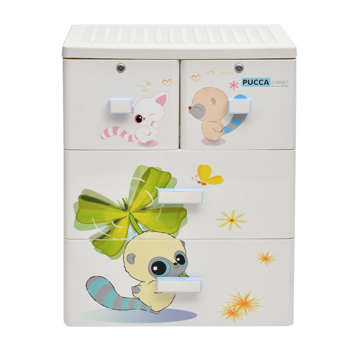 Tủ Quần Áo Trẻ Em Pucca 3 Tầng Song Long