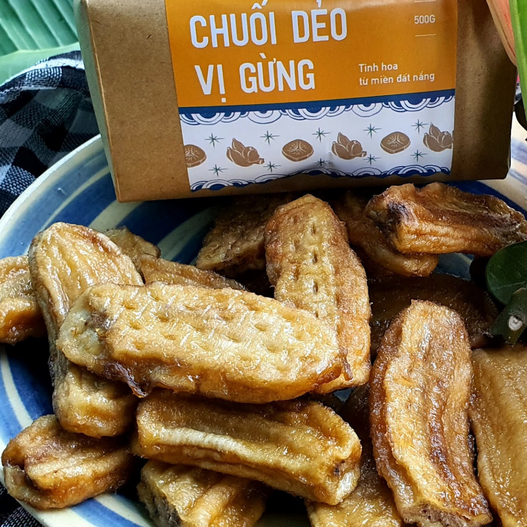 Chuối dẻo vị gừng ÔNG THẮNG - 500g
