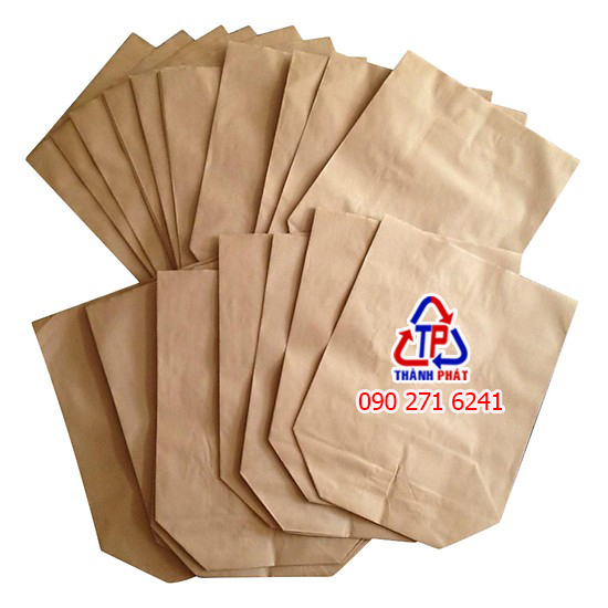 100 Túi giấy đựng khoai tây chiên - Túi giấy xi măng đựng thực phẩm - Túi giấy đựng bánh mì giá rẻ