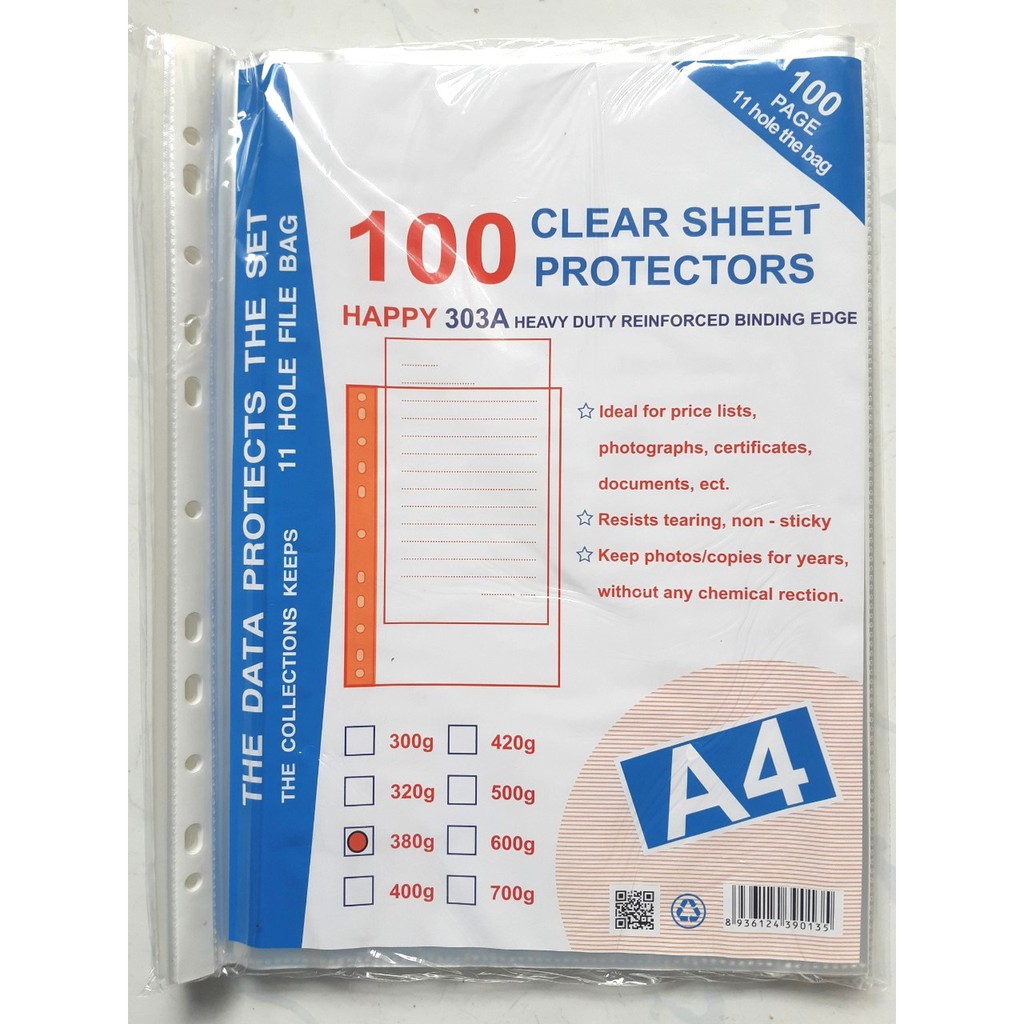 Bìa lỗ happy 303a 400g - xấp 100 cái