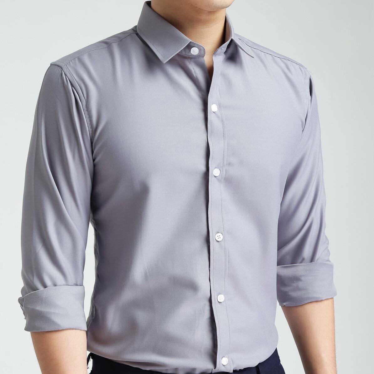 [HÀNG VNXK - VẢI MỀM MÁT] Sơ mi dài tay cao cấp công sở vải cotton lụa mềm mịn lịch lãm phong cách