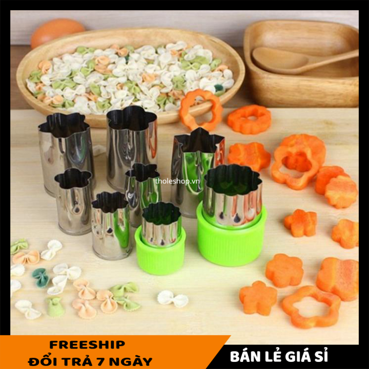 [HCM]Bộ dụng cụ cắt tỉa rau củ quả 8 món - Dụng cụ cắt tỉa hoa quả đa năng - Khuôn tạo hình rau củ quả [LẺ GIÁ SỈ]