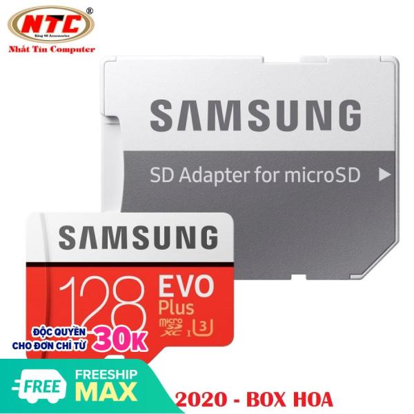 Thẻ nhớ MicroSDXC Samsung Evo Plus 128GB U3 4K R100MB/s W60MB/s - box Hoa New 2020 (Đỏ) + Kèm Adapter