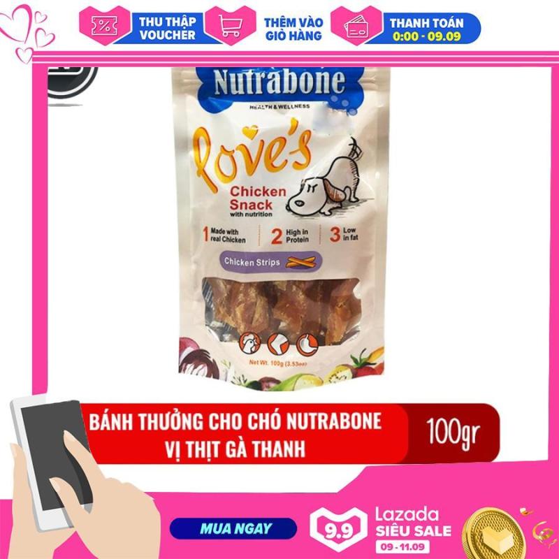 Bánh thưởng cho chó Nutrabone 100gr vị thịt gà - Chicken Strips