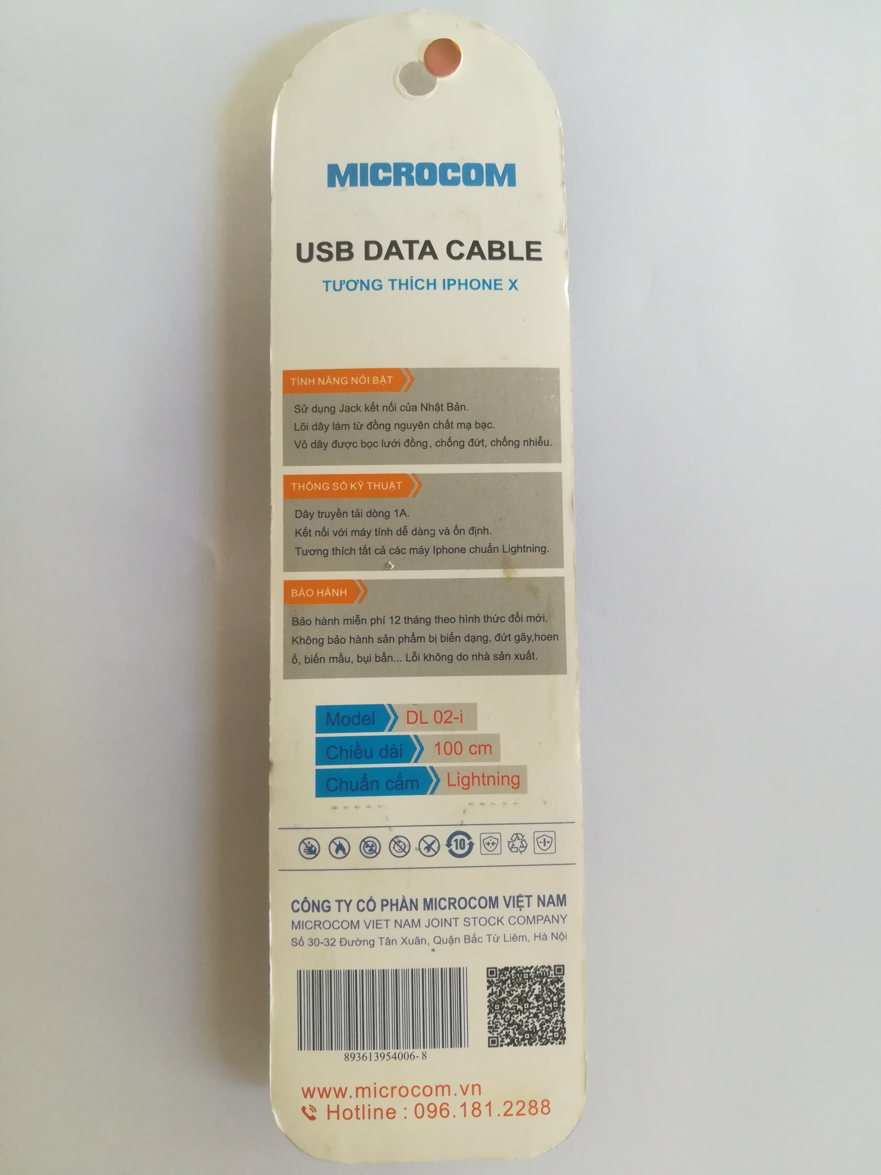 Dây Cáp Sạc Iphone Lightning Microcom DL 02-i