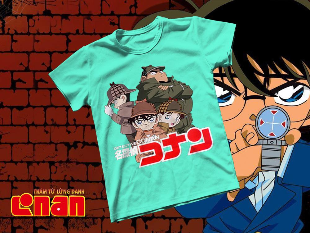 Áo thun Cotton Unisex - Anime - Conan - Conan và đội thám tử nhí